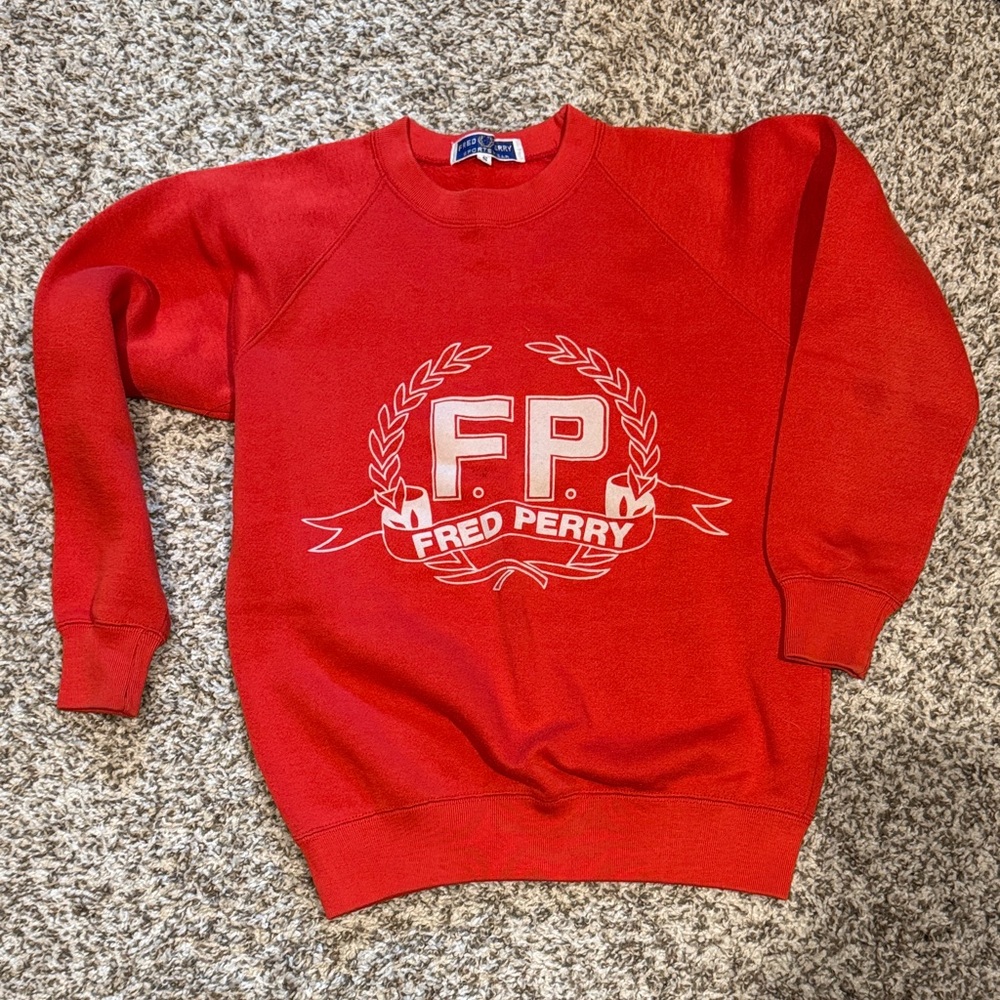Fred Perry Bold Red Crewneck Sweater